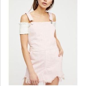 Free People baby pink overall dress